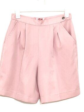 Vintage LBH Pleated Shorts Womens 10 M Pink High Waisted Bermuda Golf Made in US